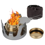 Outdoor Mini Portable Alcohol Stove Burner Spirit Burner Stainless Steel Cookware Set, Picnic Stove for Outdoor Backpacking Hiking Camping Cooking BBQ Survival