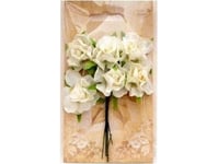Creme Tyg Blommor 3Cm 6St Edukamp