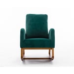 Sureh - Fauteuil à bascule confortable,peluche givrée arche chaises de loisirs,dossier et accoudoirs confortables chaise de repos,bois massif chaise
