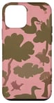 Coque pour iPhone 12 mini Beau motif camouflage de chêne rose