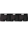 Calvin Klein Boxer Brief 3-Pack M - 96 Cotton Black/Black/Black (Storlek XL)