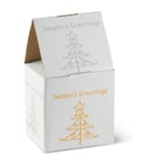 300ml Christmas Ceramic Mug decorated - Xmas Trees/Seasons Greetings in Silver