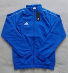 Adidas Track Tracksuit Jacket Top Mens Small Blue Full Zip Loose Fit Mesh Lined