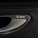 4 st bilmetallbil logotyp dekorativa klistermärken dörrhandtag speglar rattkropp interiör fönsterklistermärken BMW