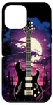 Coque pour iPhone 14 Pro Max Dans l'éblouissement de la lune : Guitare électrique Fantasy