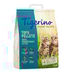 Tigerino Plant-Based Tofu kattströ – doft av grönt te - Ekonomipack: 3 x 11 l (13,8 kg)