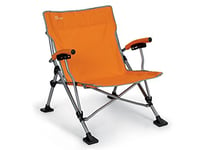 Bertoni Ischia Chaise de Plage avec Ouverture pour Parasol, Orange, Taille Unique