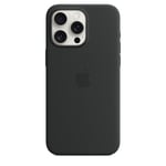 Apple iPhone 15 Pro Max Silicone Case with MagSafe - Black Soft Touch Finish
