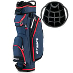 Portable 14 Way Divider Golf Club Bag Lightweight Golf Cart Bag w/ Rain Hood