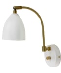 Deluxe V5076 vegglampe med dimmer, høyde 28 cm