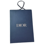 Dior Gift Bag Navy Blue Texture Designer Flap 22x15cm Clutch Handle Christian