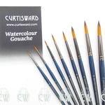 Curtisward Mastertouch Aquamarine Artists 8 Brush Set Round Watercolour,acrylic