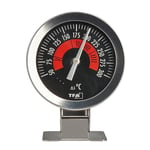 TFA Dostmann Thermomètre de four analogique 14.1030.60 pour le contrôle de la température du four en acier inoxydable à suspendre ou à poser jusqu'à 300 degrés C Argent