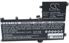 Batteri 722232-005 for HP, 7.40V, 3350 mAh
