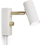 Cato Vägglampa LED GU4 Mattvit/Mässing