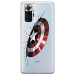 ERT GROUP Coque de téléphone Portable pour Xiaomi REDMI Note 10 Pro Original et sous Licence Officielle Marvel Motif Captain America 023 adapté à la Forme du téléphone Portable, partiel imprimé