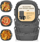 YOGINGO 3Pcs Silicone Air Fryer Liners 3-7L, Reusable Air Fryer Accessories Food