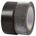 Creativ Washitejp - B: 15 mm Paris Svart Glitter
