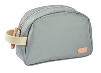BÉABA, Trousse de toilette Bebe, Trousse de Soin bebe, Sac Geneve, Tissu Impermeable, 2 poches intérieures, Vert sauge