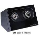 Watch Winder för 2 Klockor (Svart) Med Adapter