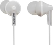 Panasonic RP-HJE125E-W In Ear Wired Earphones with Powerful Sound, Comfortable N