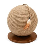 PREVUE PET PRODUCTS Kitty Power Paws Sphere with Tassel Toy, Natural