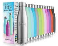 HoneyHolly Stainless Steel Water Bottle 350/500/650/750 ML, Double Walled Vacuum Insulated, Bpa Free, 12 Hours Hot/24 Hours Cold, Reusable Leakproof Water Bottles, Vacuum Flask for Kids, Sports, Gym