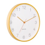 Karlsson Joy Wood Wall Clock Veggklokke KA5926YE - Unisex - 40 cm - Kvarts urverk