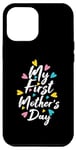 iPhone 12 Pro Max New Mom Celebrate My First Mother's Day Colorful Hearts Case