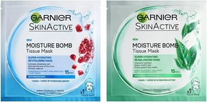 Garnier Moisture Bomb Pomegranate and Green Tea Tissue Mask Bundle