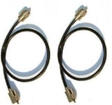 2 X  9" 23CM PL259 RG58 50 OHM PATCH LEADS for CB and Amateur Ham Radio