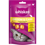 2 + 1 gratis! 3 x Whiskas snacks - Groom & Care: Kylling (3 x 45 g)