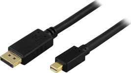 Deltaco DisplayPort till Mini DisplayPort kabel 2m, svart