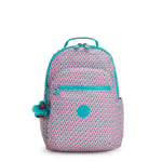 Kipling SEOUL Large Backpack with Laptop Protection POPPY GEO Print RRP £98