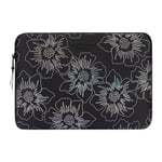 Kate Spade New York Puffer Sleeve - MacBook Pro 14" / Notebook 14" skal (Hollyhock Iridescent Black)