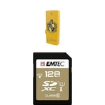 Pack Support de Stockage Rapide et Performant : Clé USB - 2.0 - Série Licence - Harry Potter Hufflepuff - 16 Go + Carte MicroSD - Gamme Elite Gold - Classe 10-128 GB