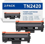 TN2420 TN-2420 Toner Cartridge Replacement for Brother TN2420*2 Black 