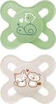 MAM Original Start Soother 0-2 Months (Set of 2), Baby Soother Made from Sustain