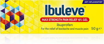 Ibuleve Max Strength Pain Relief 10% Ibuprofen Gel, Anti-Inflammatory 50ml