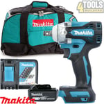 Makita DTW300Z 18V Brushless Impact Wrench + 1 x 5.0Ah Battery, Charger & LXT400