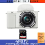 Sony ZV-E10 + 16-50mm Blanc + 1 SanDisk 1 TB Extreme PRO UHS-I 170 MB/s + Guide PDF ""20 TECHNIQUES POUR RÉUSSIR VOS PHOTOS