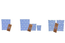 BEEBAGZ Matposer av bivokspapir, Blå 6pk (1xS, 3xM, 2xL)