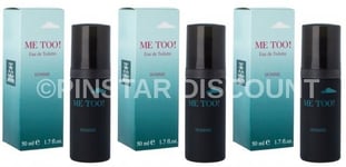 3 X MILTON LLOYD ME TOO - TOP SELLER - EAU DE TOILETTE EDT 50ML HOMME MENS