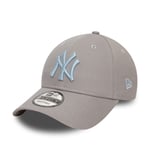 NEW ERA NEW YORK YANKEES BASEBALL CAP.9FORTY MLB LEAGUE ESSENTIAL GREY HAT S24