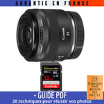 Canon RF 35mm f/1.8 Macro IS STM + 1 SanDisk 32GB UHS-II 300 MB/s + Guide PDF '20 TECHNIQUES POUR RÉUSSIR VOS PHOTOS