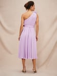 Phase Eight Kiki One Shoulder Midi Dress, Crocus Purple 16 female Main: 100% polyester, Lining: polyester