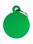 MyFamily ID Tag Basic collection Big Round Green in Aluminum