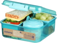 Sistema Bento Box To Go Lunch With 1.25 L, Teal Stone (Recycled Plastic) 