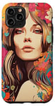 Coque pour iPhone 11 Pro Femme Années 70 Design Art Rétro-Nostalgie Culture Pop