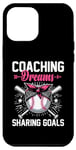 iPhone 14 Plus Coaching Dreams Sharing Goals Baseball Player Coach Case